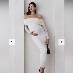 Bumpsuit off shoulder soft mesh dress NWT